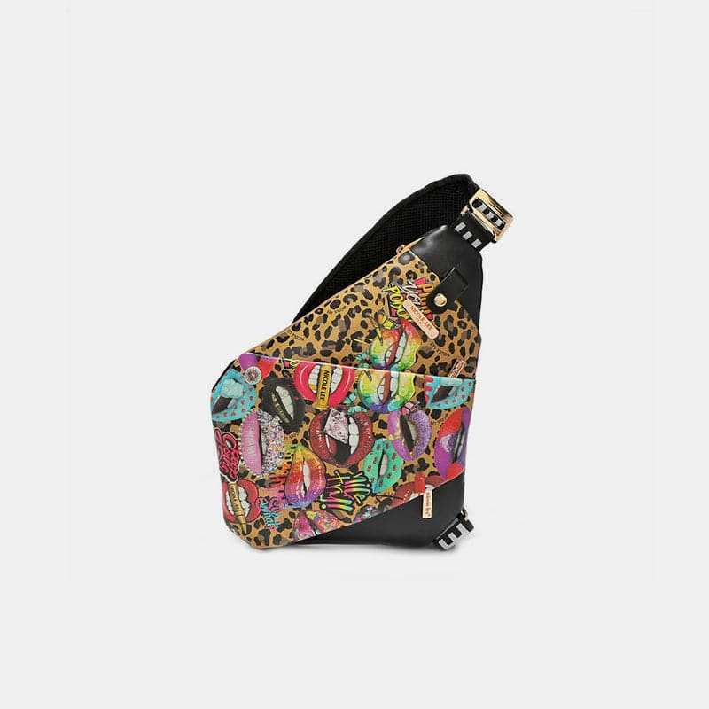 Vegan leather leopard crossbody bag - Love Salve